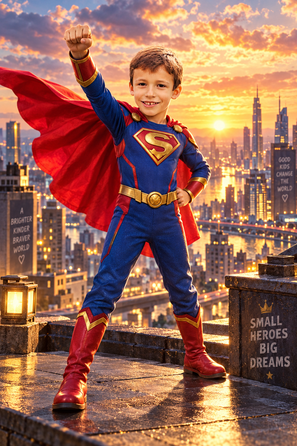Imaginative little superhero