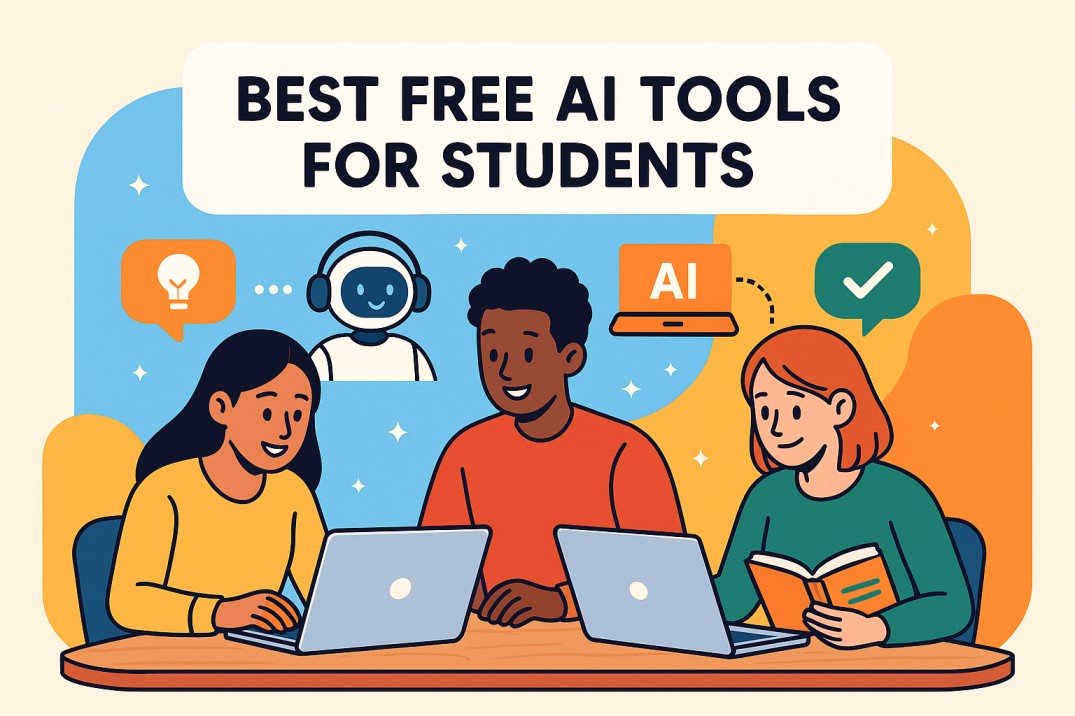 "Students using best free AI tools for study productivity"