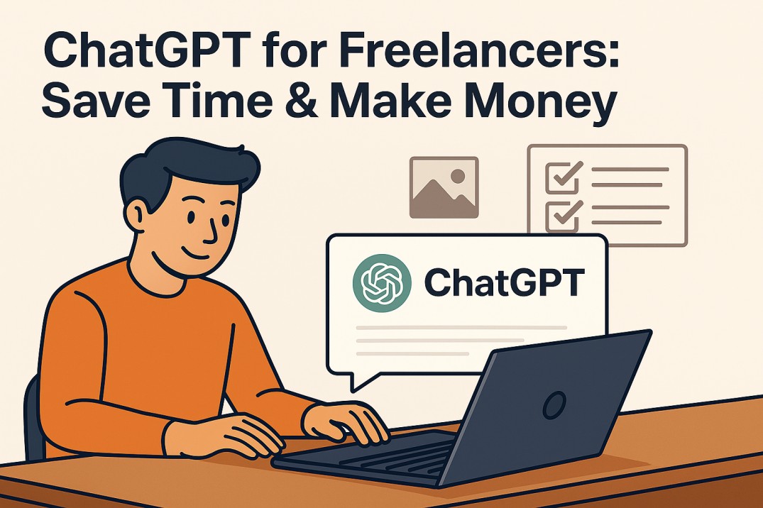 Freelancer using ChatGPT to streamline workflow