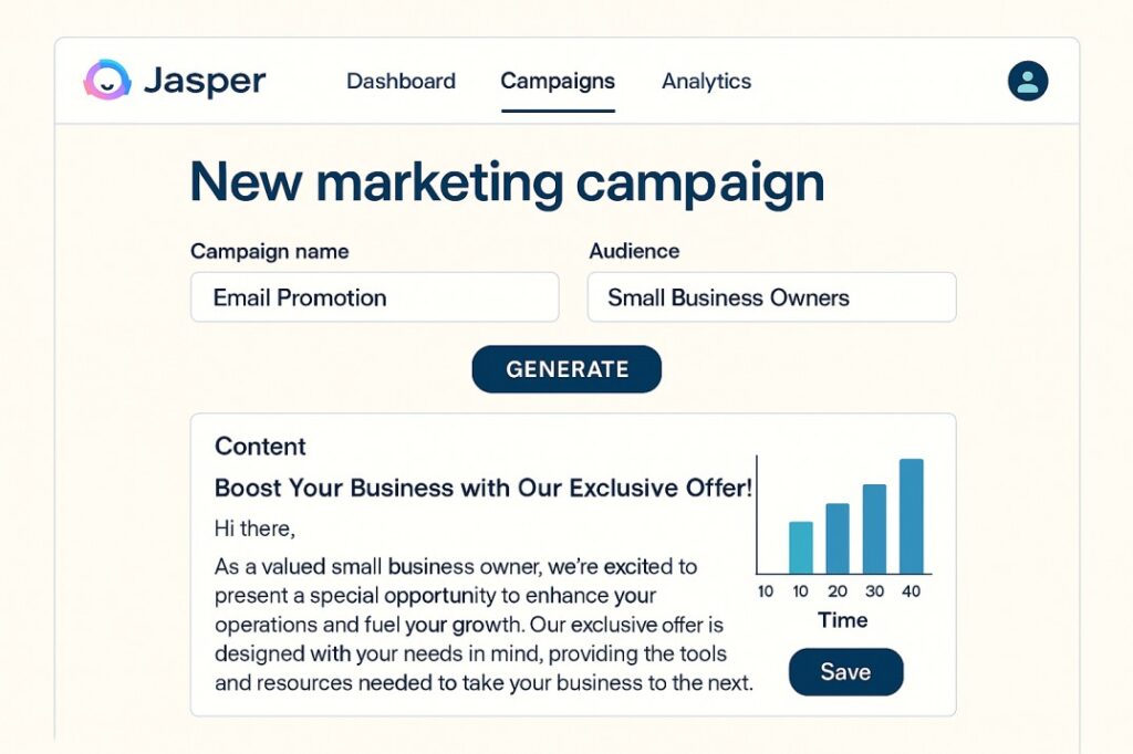 Client proposal template created using AI tools in 2025
