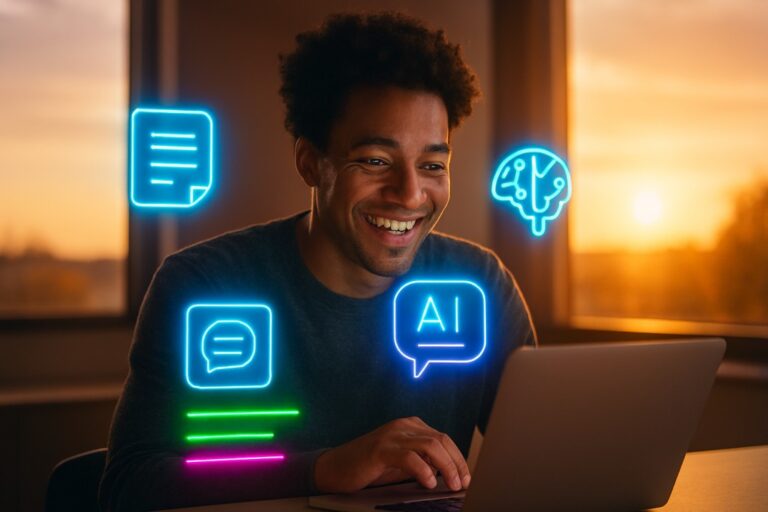 Illustration-of-AI-powered-Chrome-extensions-enhancing-productivity-for-digital-marketers-and-creators-in-2025