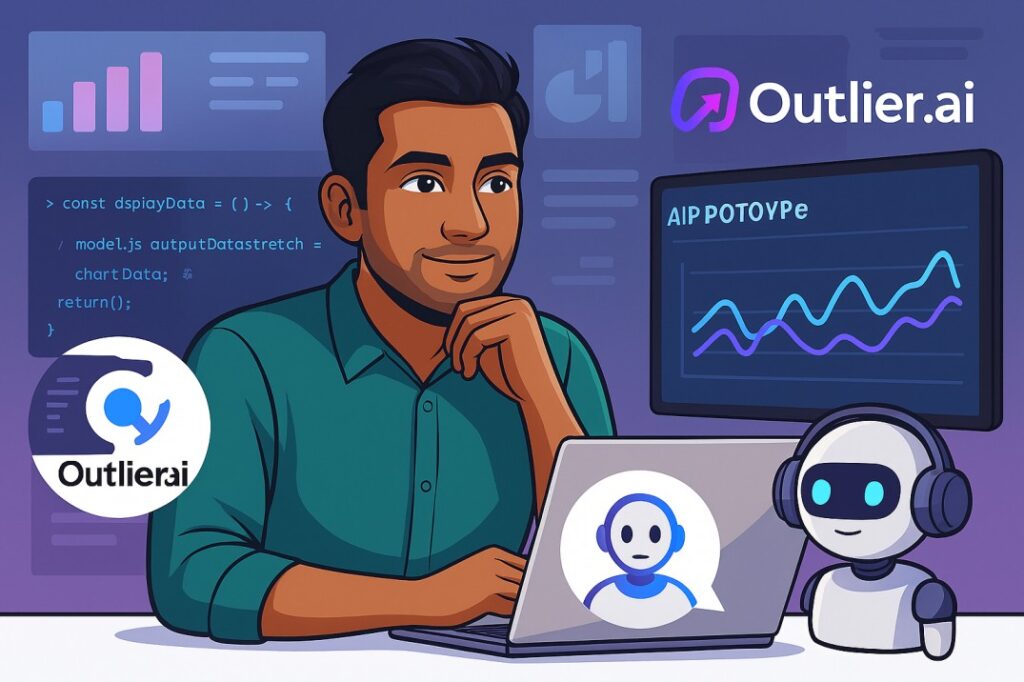 ai-monetization-indian-expert-training-ai-on-outlier-platform-with-data-charts-and-robot-avatar