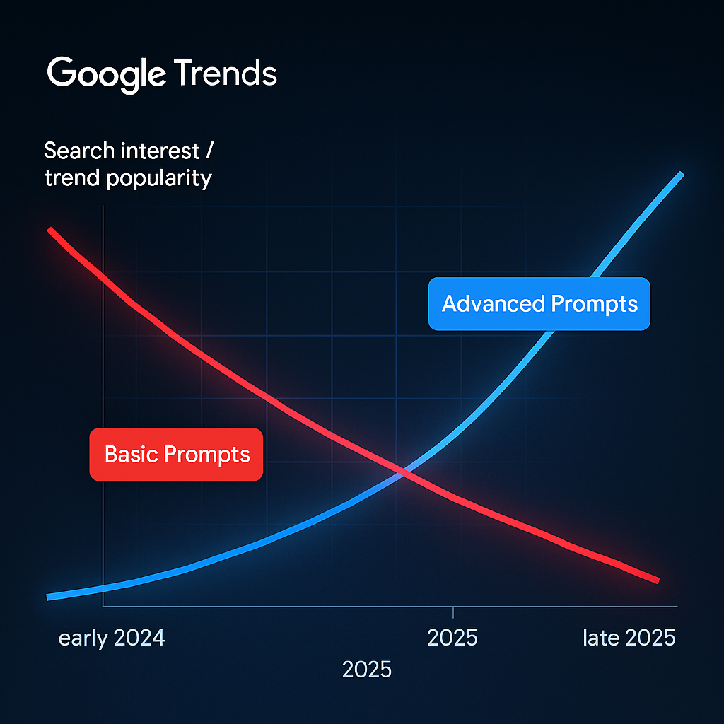 google-trends-graph-showing-rise-of-advanced-ai-prompt-engineering-vs-basic-prompts-in-2025